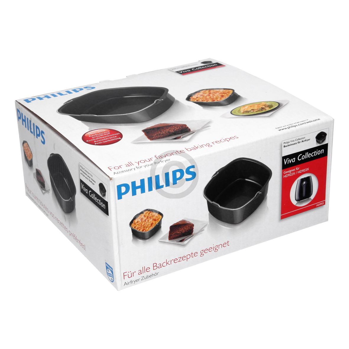 Philips Backform HD9925 antihaftbeschichtet für Airfryer HD9220 Friteusen