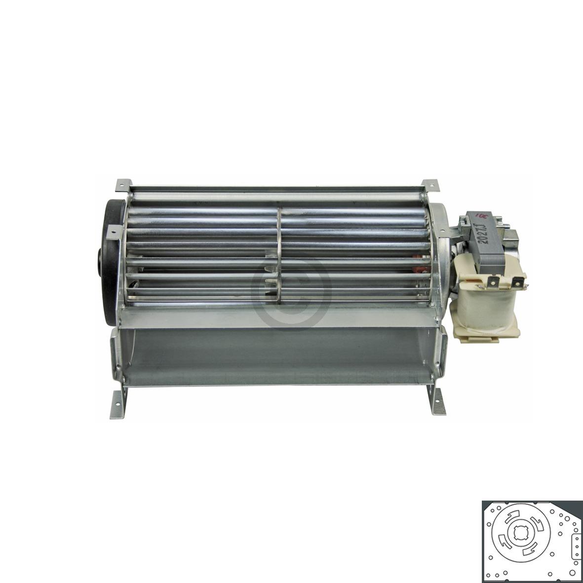 Querstromlüfter ebmpapst QL4/2000AO-2118L-412 el, 14W 230V 50Hz, Motor  rechts, Walze Ø 40x200mm